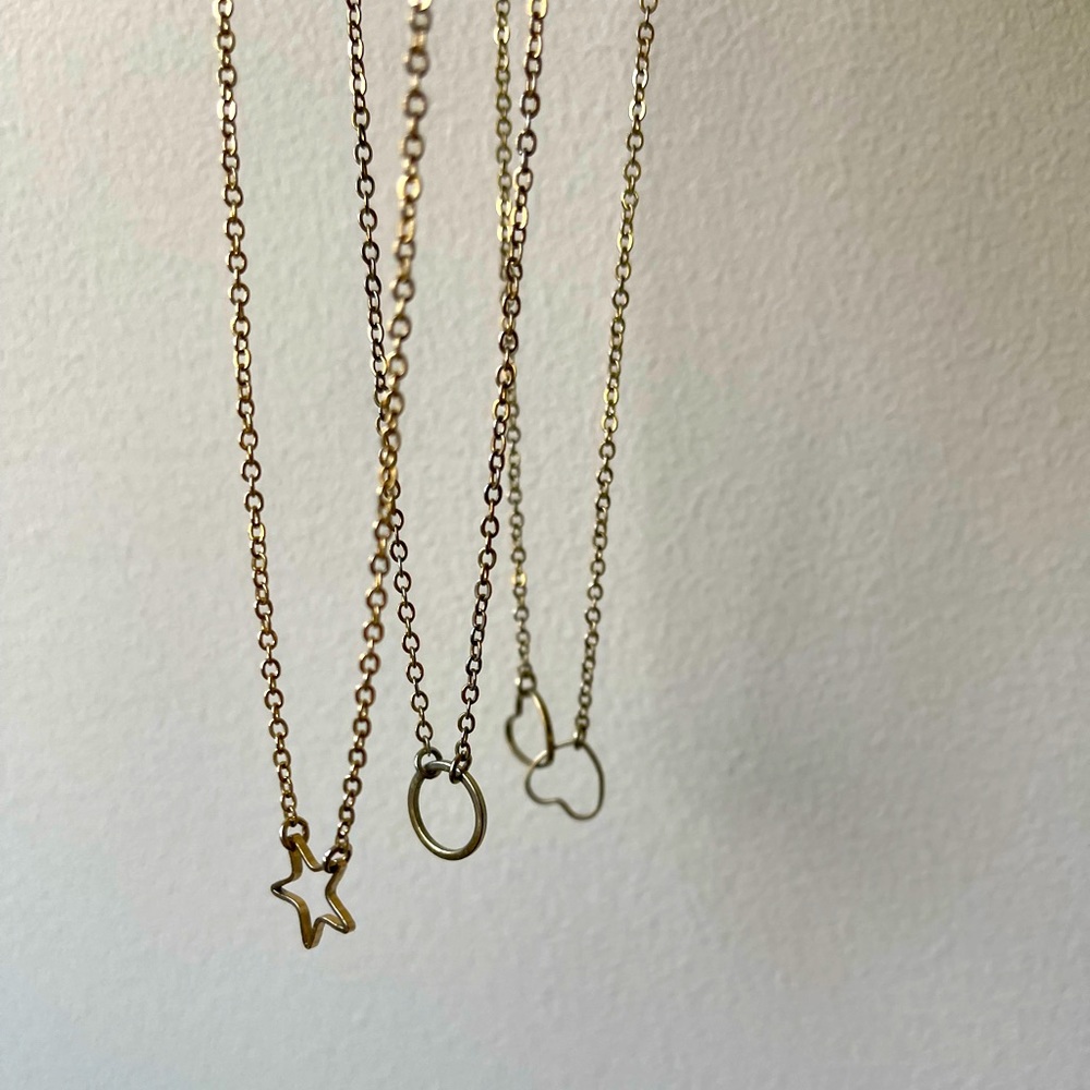 3 piece gold choker necklace set